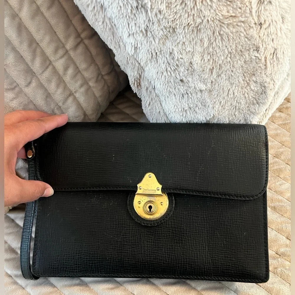 BURBERRY of London Briefcase Clutch Bag, Authentic, Vintage. EUC
